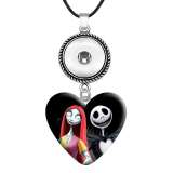 10 styles love resin Disney princess Painted Love shape Metal Pendant  20MM Snaps button jewelry wholesale