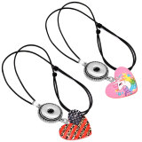 10 styles love resin Pink pattern Painted Metal Pendant  20MM Snaps button jewelry wholesale