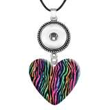 10 styles love resin Marbling pattern Painted Love shape Metal Pendant  20MM Snaps button jewelry wholesale