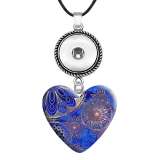 10 styles love resin Leopard print cell pattern Painted Love shape Metal Pendant  20MM Snaps button jewelry wholesale