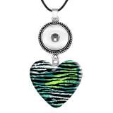 10 styles love resin  pattern Painted Love shape Metal Pendant  20MM Snaps button jewelry wholesale