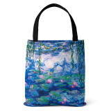Monet Sunrise Impressionist Oil Painting Digital Printing Canvas Bag