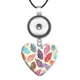 10 styles love resin Flower Painted Love shape Metal Pendant  20MM Snaps button jewelry wholesale