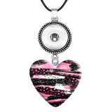 10 styles love resin Leopard print pattern Painted Love shape Metal Pendant  20MM Snaps button jewelry wholesale