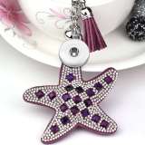 20MM Snaps button jewelry wholesale Glass diamond starfish bag car key chain