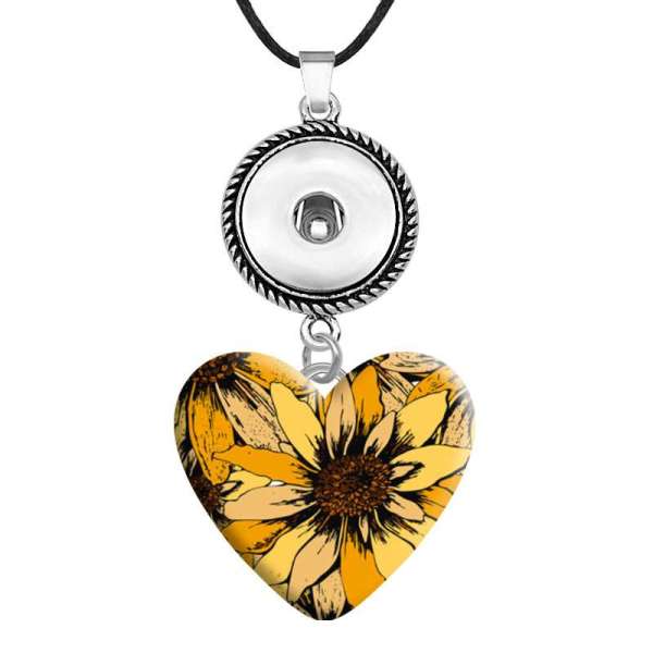 10 styles love resin Flower Painted Love shape Metal Pendant  20MM Snaps button jewelry wholesale