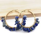 Natural stone stainless steel earrings