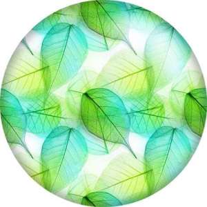 20MM color Transparent leaves Print  glass snaps buttons