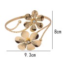 Metal flower armband with diamond open arm bracelet bracelet