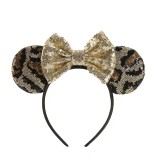 Sequin butterfly hair band red polka dot minnie mouse head band amusement park hair accessories