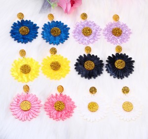 Splice Sunflower Acrylic Earrings
