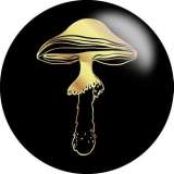 20MM mushroom  Print  glass snaps buttons