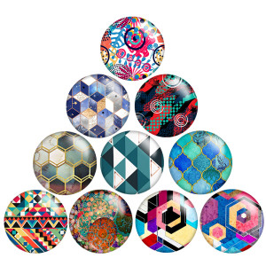 20MM pattern  Print  glass snaps buttons