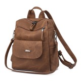 High-capacity PU shopping travel backpack