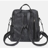 High-capacity PU shopping travel backpack
