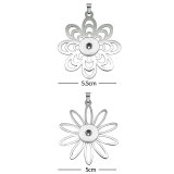 Stainless steel love Pineapple flower Pendant 20MM Snaps button jewelry wholesale