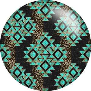 20MM Leopard print pattern Print  glass snaps buttons