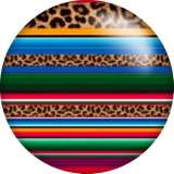 20MM Leopard print pattern Print  glass snaps buttons