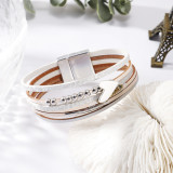 Love bracelet multi-layer leather woven magnetic clasp bracelet