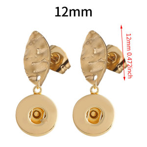 Stainless steel 12MM design  Metal Earring Snaps button jewelry wholesale