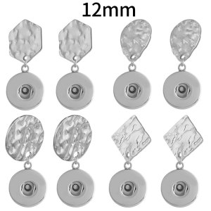 Stainless steel 12MM design  Metal Earring Snaps button jewelry wholesale