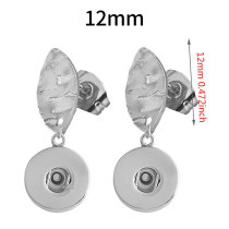 Stainless steel 12MM design  Metal Earring Snaps button jewelry wholesale