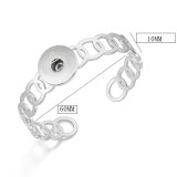 Stainless steel Adjustable opening Bracelet 20MM Snaps button jewelry wholesale