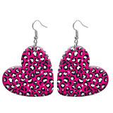 10 styles love resin Leopard print  pattern stainless steel Painted Heart earrings