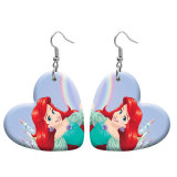 10 styles love resin Disney Princess stainless steel Painted Heart earrings
