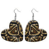 10 styles love resin Leopard print  pattern stainless steel Painted Heart earrings
