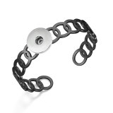 Stainless steel Adjustable opening Bracelet 20MM Snaps button jewelry wholesale