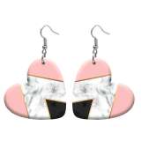 10 styles love resin Cartoon pattern stainless steel Painted Heart earrings