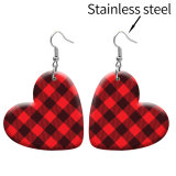 10 styles love resin Leopard print pattern stainless steel Painted Heart earrings