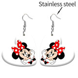 10 styles love resin Disney Mickey Mouse stainless steel Painted Heart earrings