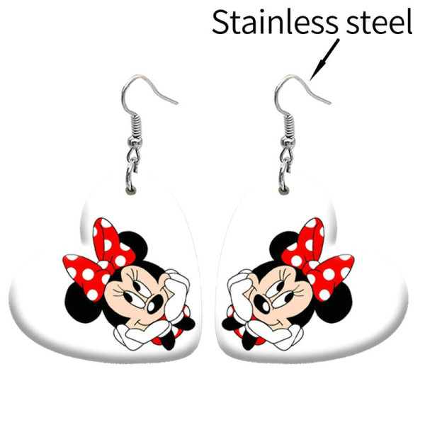 10 styles love resin Disney Mickey Mouse stainless steel Painted Heart earrings