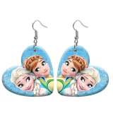 10 styles love resin Disney Princess stainless steel Painted Heart earrings