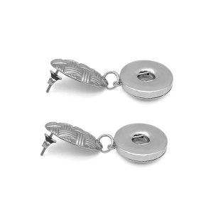 Stainless steel  earrings fit 20MM Snaps button jewelry wholesale