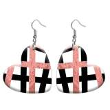 10 styles love resin Cartoon pattern stainless steel Painted Heart earrings