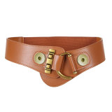 Versatile windbreaker shirt long skirt cowhide waist wide belt 18MM Snaps button jewelry wholesale