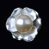 23MM Alloy gold silver camellia diy snap button charms