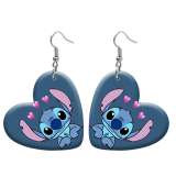 10 styles love resin Disney Princess stainless steel Painted Heart earrings