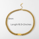Stainless steel necklace snake rope chain hip hop chain