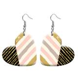 10 styles love resin Cartoon Pink pattern stainless steel Painted Heart earrings