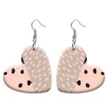 10 styles love resin Cartoon Pink pattern stainless steel Painted Heart earrings