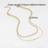 Stainless steel necklace snake rope chain hip hop chain