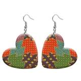10 styles love resin Flower goldfish pattern stainless steel Painted Heart earrings
