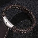 21cm Genuine leather  Woven bracelet