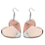 10 styles love resin Pink pattern stainless steel Painted Heart earrings