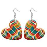 10 styles love resin Colorful Pretty pattern stainless steel Painted Heart earrings