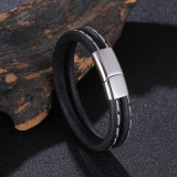 21cm Genuine leather  Woven bracelet